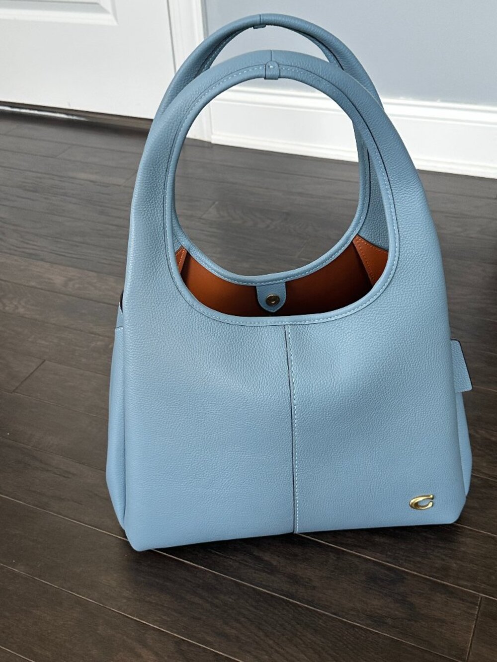 Coach 'Bluebell' Pebbled Leather Lana Shoulder Bag Style #M2479-CM544 *NWT* - Picture 6 of 13